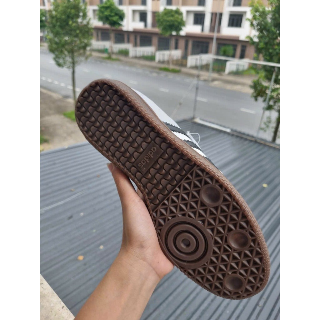 Giày Adidas Samba 2 bản độn đế - đế thường Classic White nam nữ, giày Samba bản cao cấp