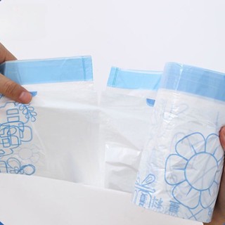 Túi rác có dây rút tự hủy sinh học Gấu Dâu siêu dày chắc chắn kích thước 45 x 50 cm