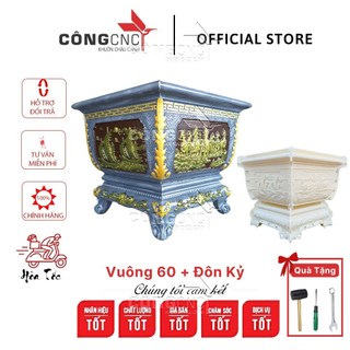 Khuôn đúc chậu abs vuông 60 kèm chân đôn kỷ vuông
