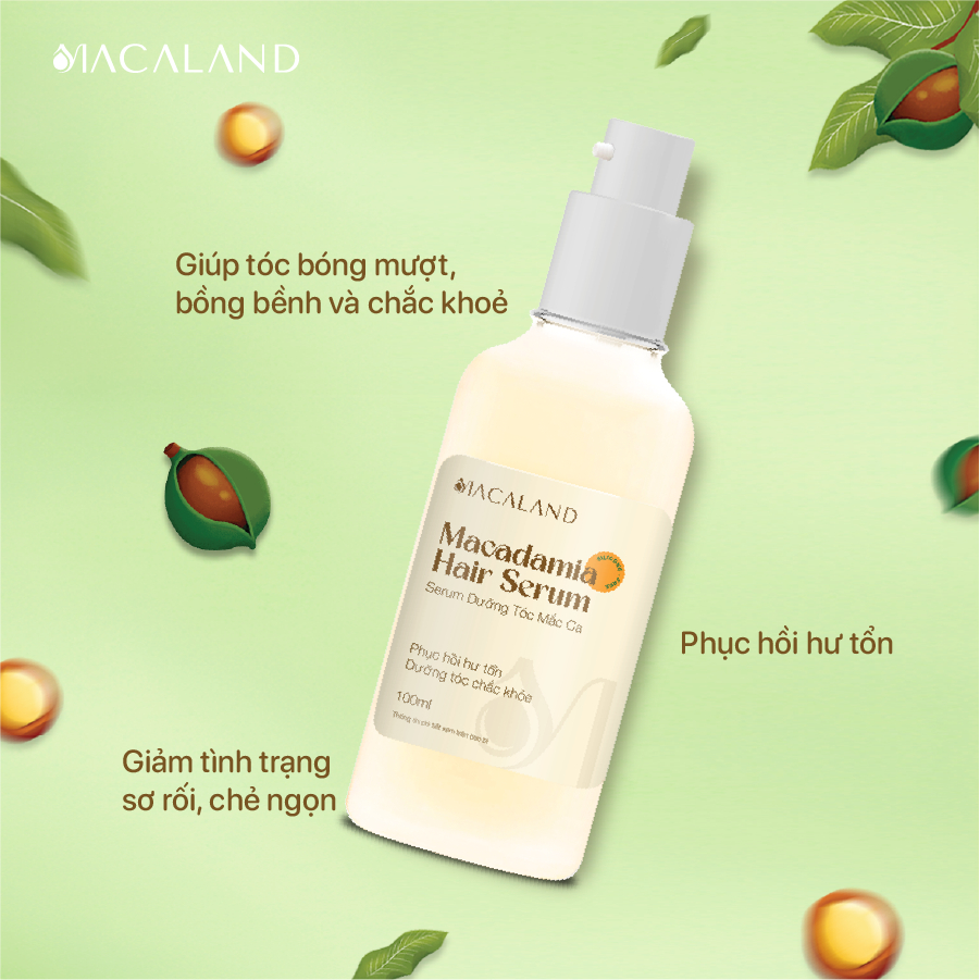 Serum Dầu dưỡng tóc Mắc Ca MACALAND 100ml dưỡng tóc chắc khỏe, phục hồi tóc hư tổn