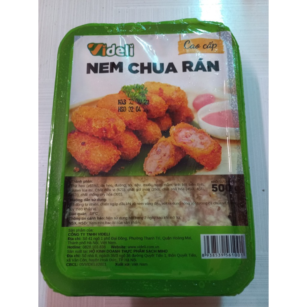 Nem Chua Rán Videli (hộp khoảng 20 cái)