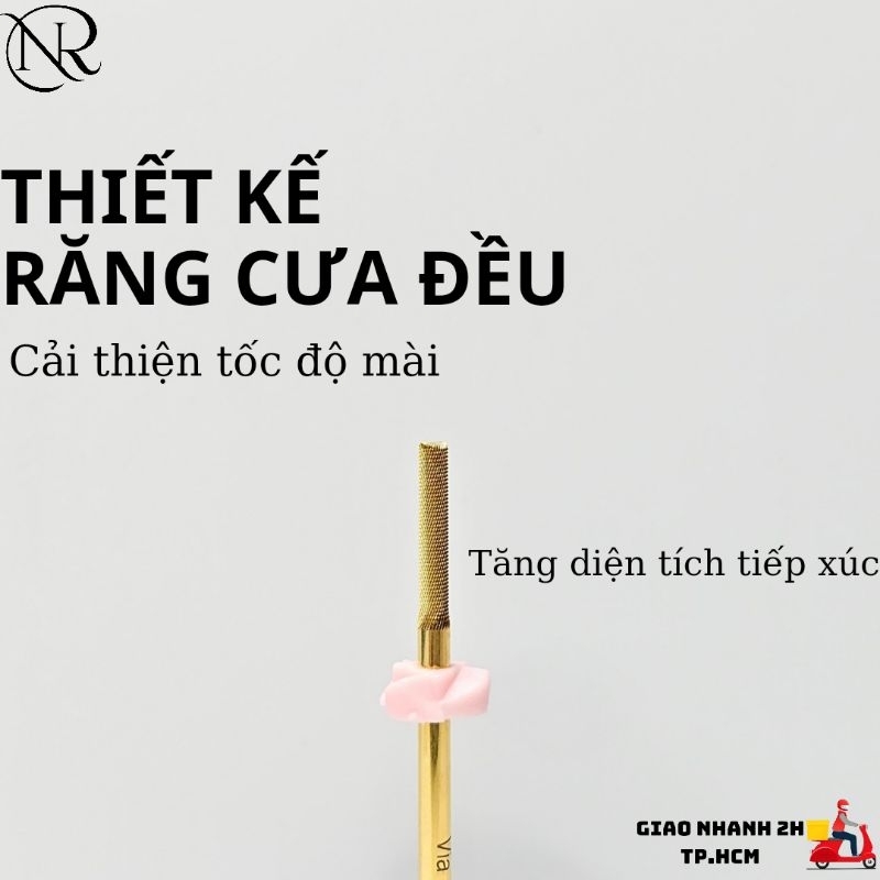 Đầu mài Mỹ Titanium - Chuyên dùng mài da và khóe  - Nails Red