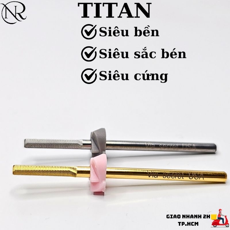 Đầu mài Mỹ Titanium - Chuyên dùng mài da và khóe  - Nails Red