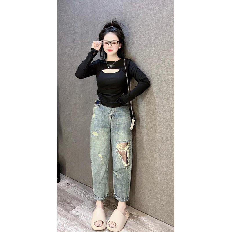 ÁO THUN KHOÉT NGỰC CÓ KÈM ẢNH CHỤP THẬT