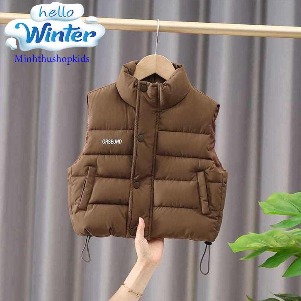 Áo khoác gile cho bé , áo khoác phao cho bé, áo khoác trẻ em cho bé size 6-32kg