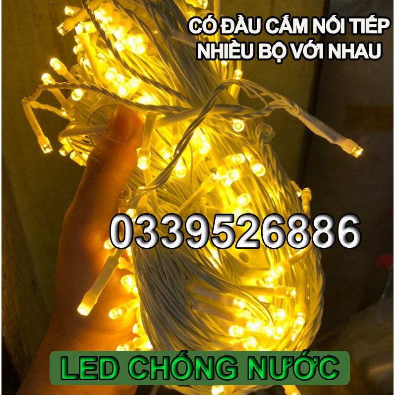 Giá Sỉ Dây đèn LED trang trí nháy chớp 50m 100m, trắng, vàng