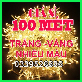 💥Giá Sỉ💥 Dây đèn LED trang trí nháy chớp 50m/100m, trắng, vàng, nhiều màu lắp cây, nhà, sân vườn