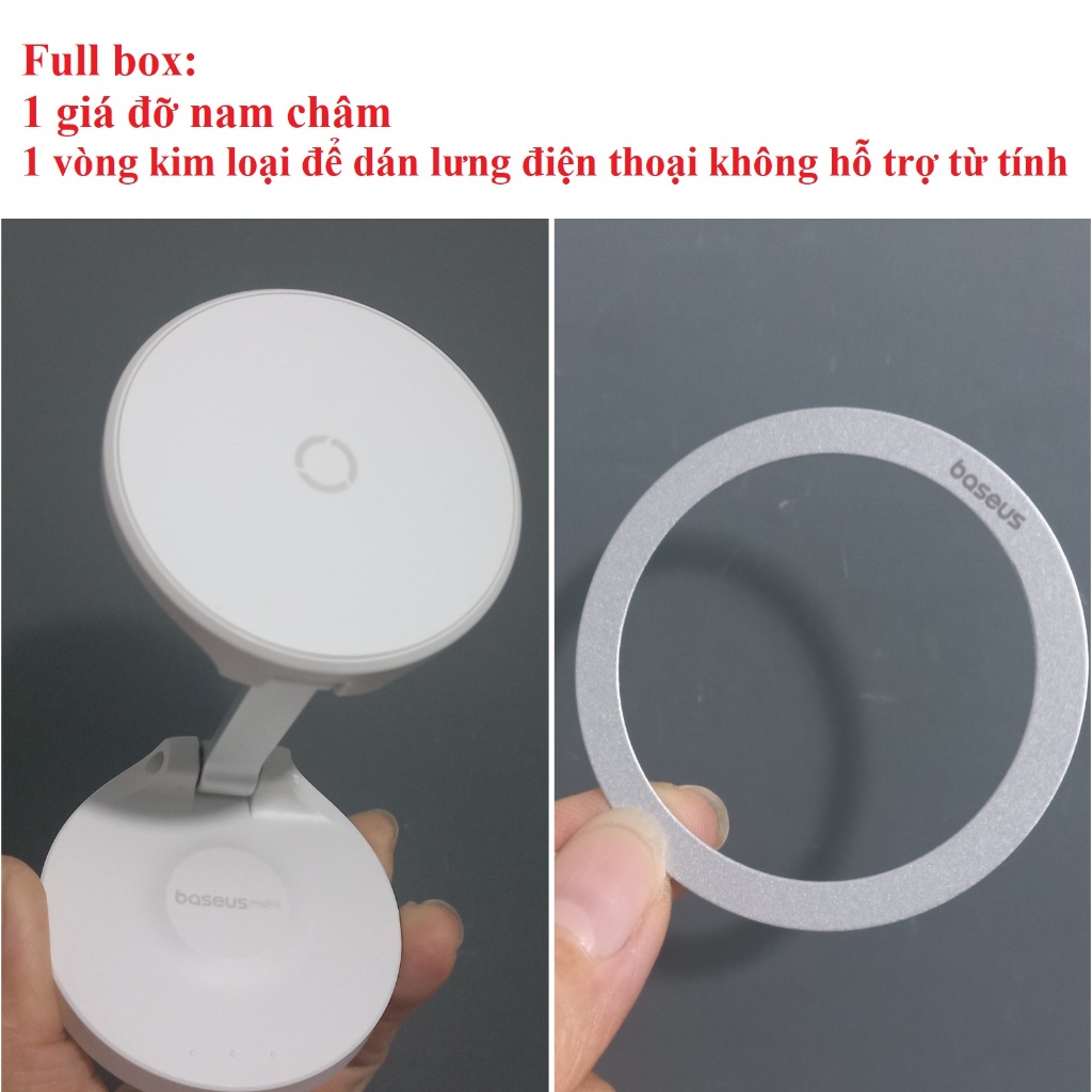 Giá đỡ điện thoại dán tường hít nam châm dạng gậpcho iphone Baseus MagPro Foldable Phone Mount BS-HP016