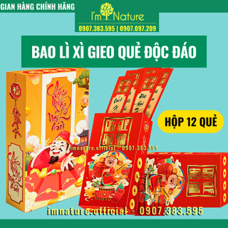 LÌ XÌ GIEO QUẺ ĐẦU NĂM TẾT 2024 1 HỘP 12 QUẺ MẪU HOT HIT