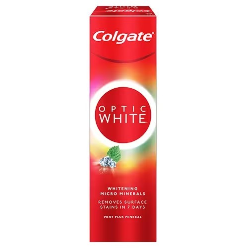 Kem đánh răng Colgate Optic White Mint Plus Mineral (Khoáng và Bạc Hà) 100g