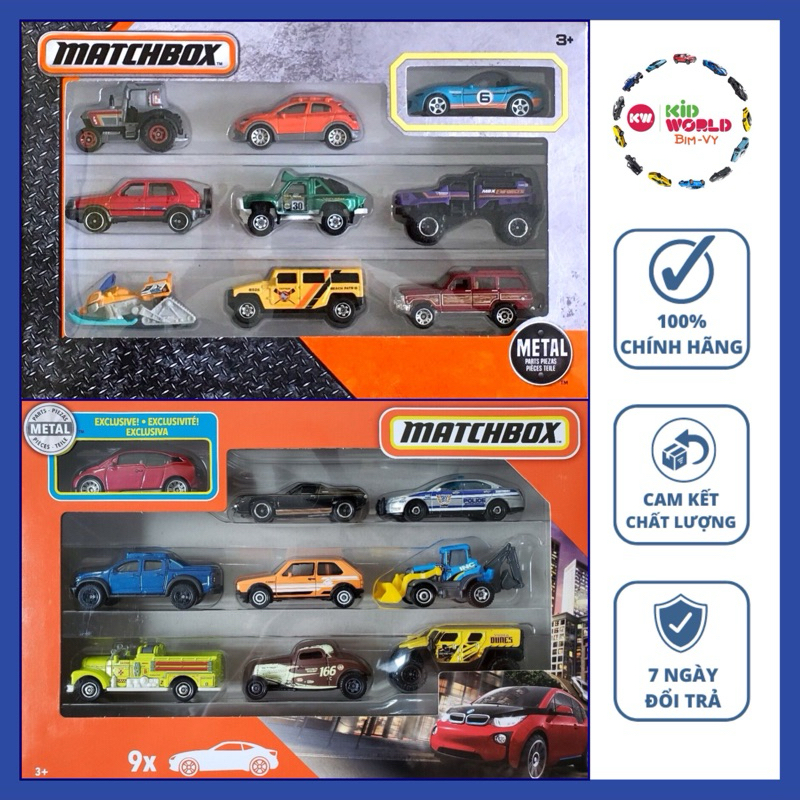 Xe mô hình Matchbox 9 Pack X7111.