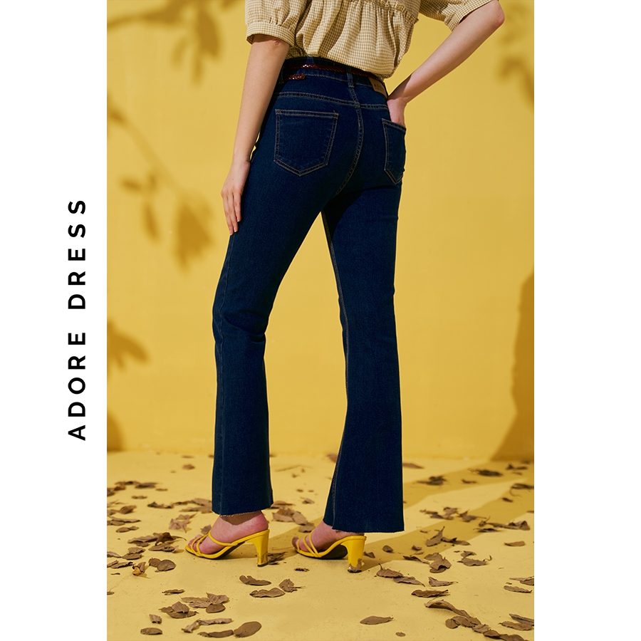 Quần Jean ống loe Flare jeans casual style denim trơn 2 màu  313JE7001 ADORE DRESS