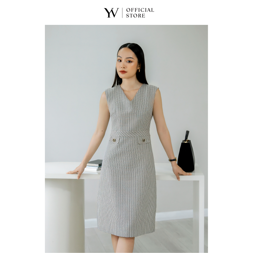 Đầm công sở dệt cao cấp - YV LE & CO