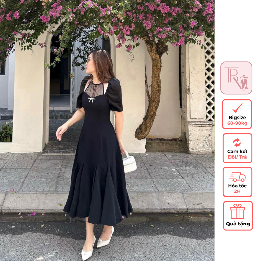 Đầm Bigsize cổ yếm đuôi cá TBNbigsize 1850