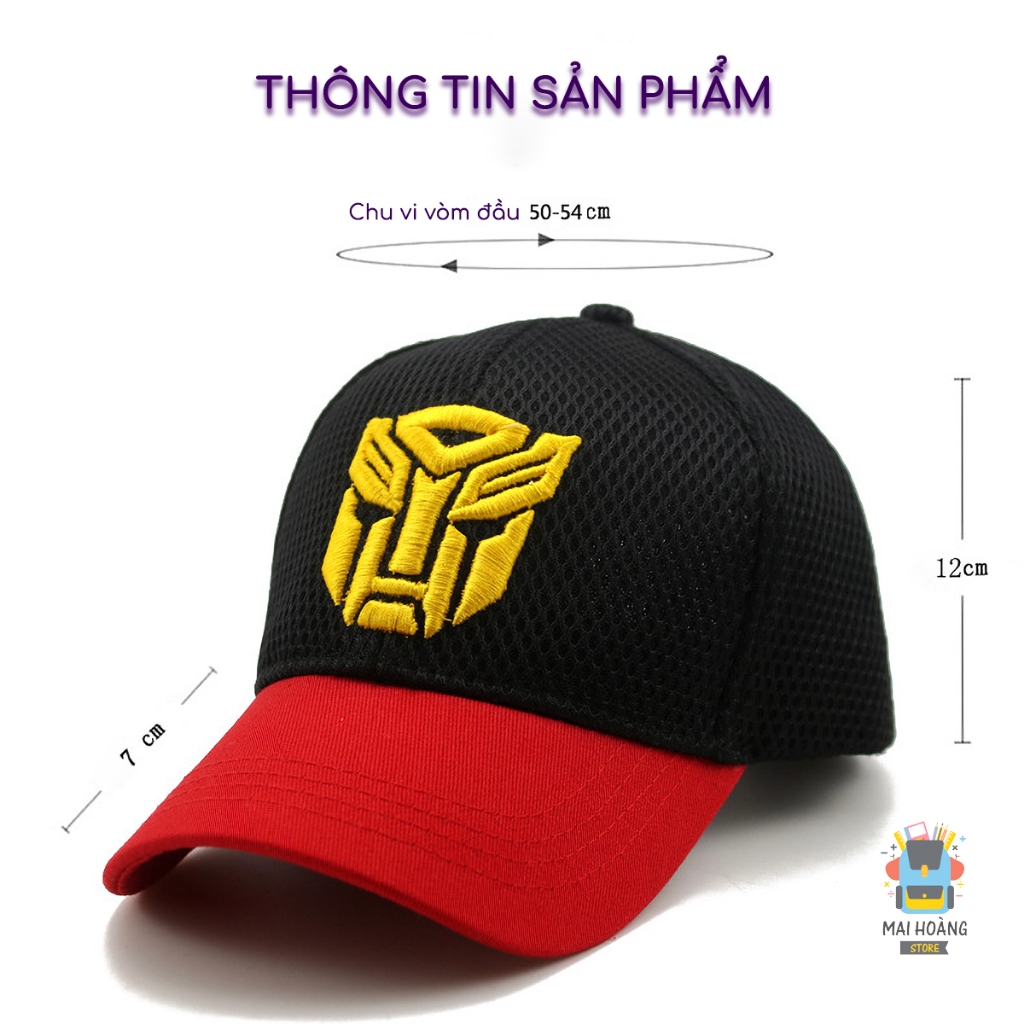 Mũ trẻ em lưỡi trai hình SIÊU ANH HÙNG, mũ cho bé trai từ 2-7 tuổi, mũ Snapback có nút cài linh hoạt phía sau