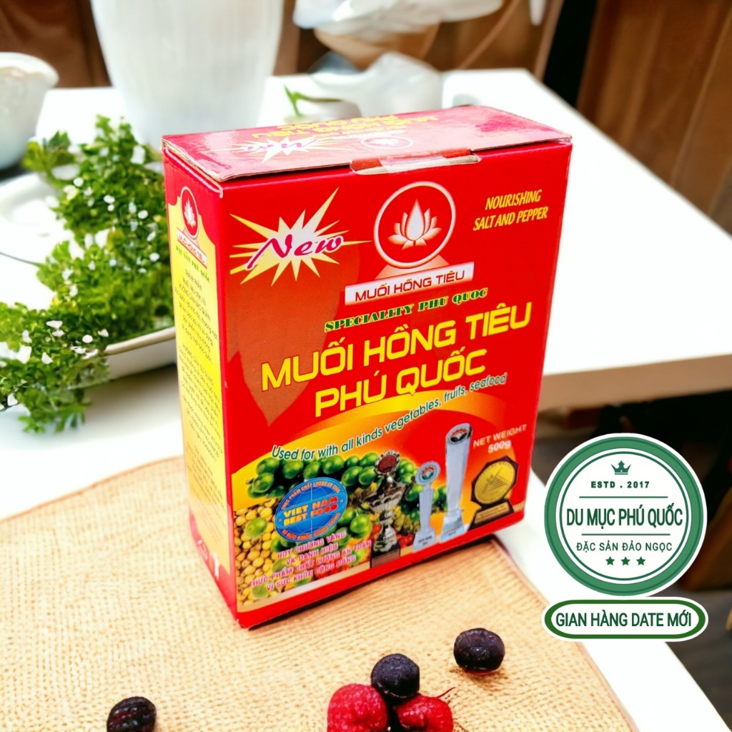Muối Hồng Tiêu Phú Quốc - Hộp 500g