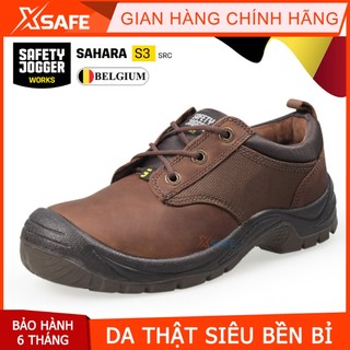 Giày bảo hộ lao động nam Jogger Sahara S3 da ngựa siêu bền, chống nước, chống đinh, trơn trượt Giày công trình, nhà máy