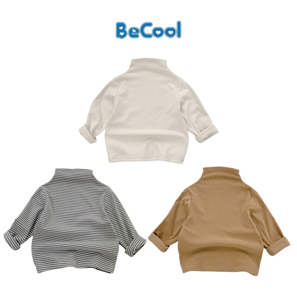 Áo giữ nhiệt cho bé trai và bé gái , Áo cổ lọ chất dày dặn ấm áp cho bé từ 6-28kg KIDSHOUSE