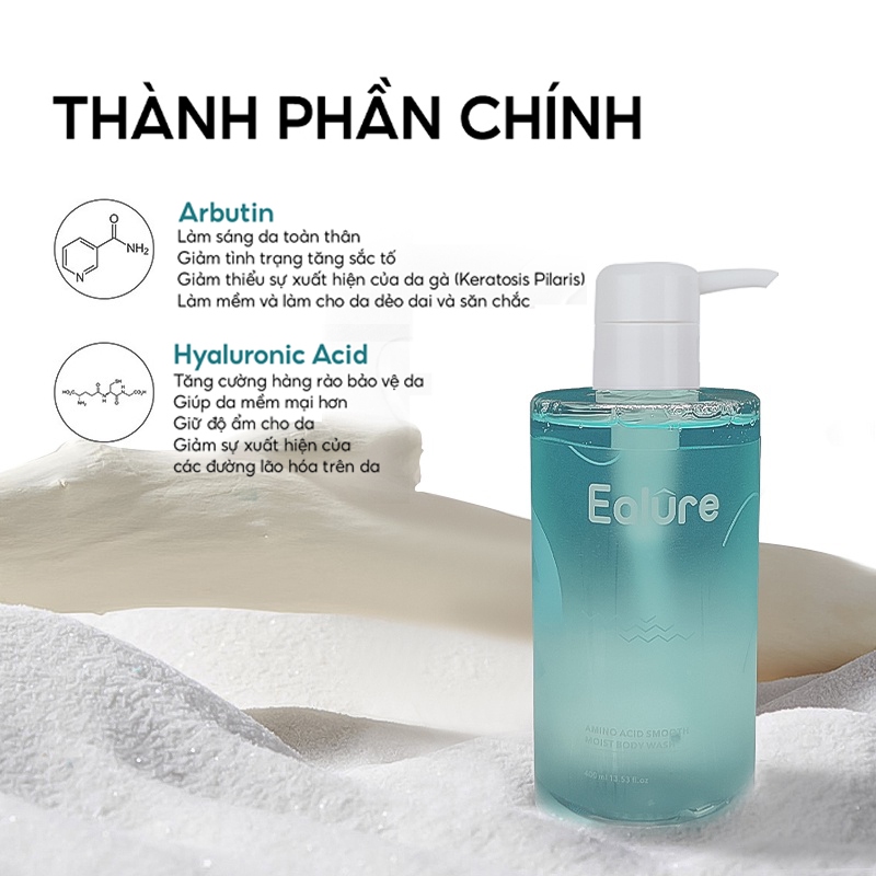 Sữa tắm dưỡng ẩm Ealure Miss Moisture and Glow Solution Body Wash 400ml