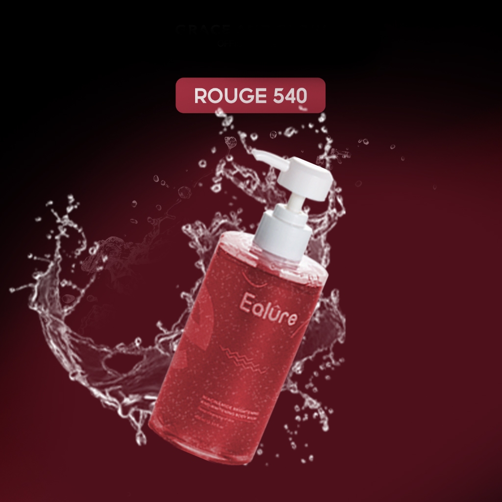 Sữa tắm tẩy tế bào chết scrub Ealure Glow Rouge 540 Scrub Solution body wash 400ml