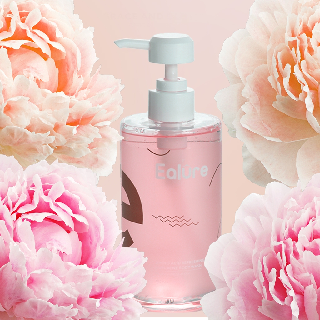 Sữa tắm phục hồi sáng da Ealure Peony Blush Soft & Glow Solution Body Wash 400ML