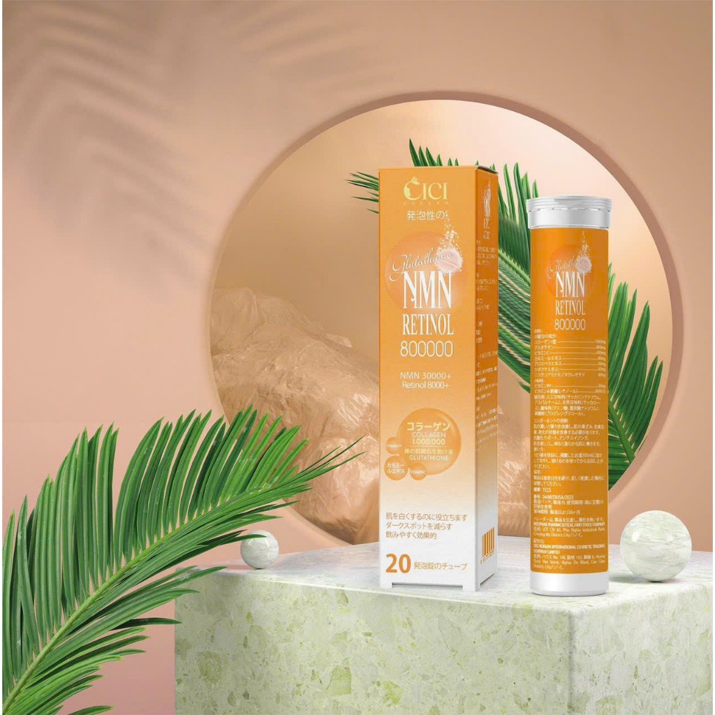 Viên Sủi trắng da toàn thân CICI Retinol NMN Giúp Làm Đẹp Da, Giúp Da Trắng Sáng Đều Màu,Giúp Sạch Nám