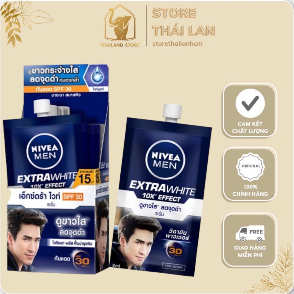 Nivea Men Extra White SPF30 7ml - Hỗ trợ trắng sáng, mờ thâm, giảm tàn nhang