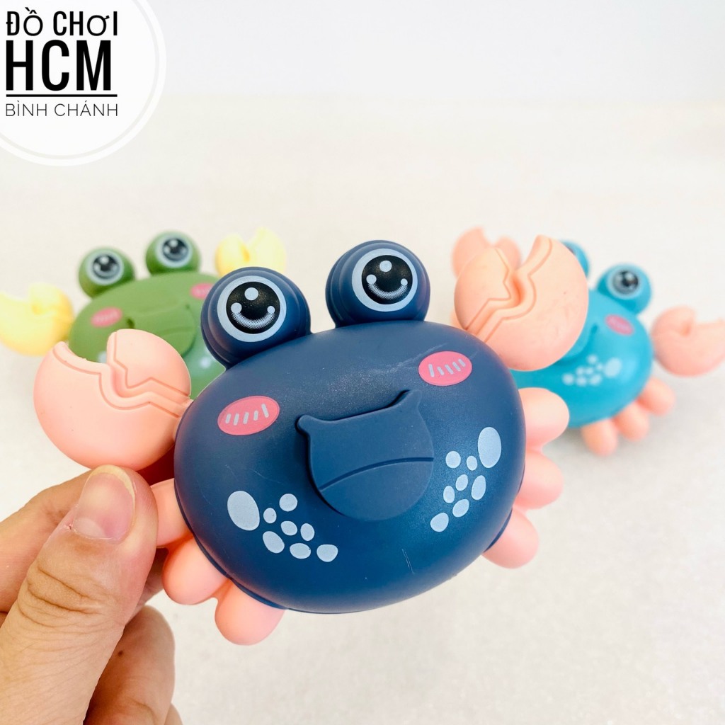 Đồ chơi trẻ em cua mini cót nhấn/ chạy cót cho bé yêu thích con vật, ấn đầu con cua, cua nhựa ấn cót