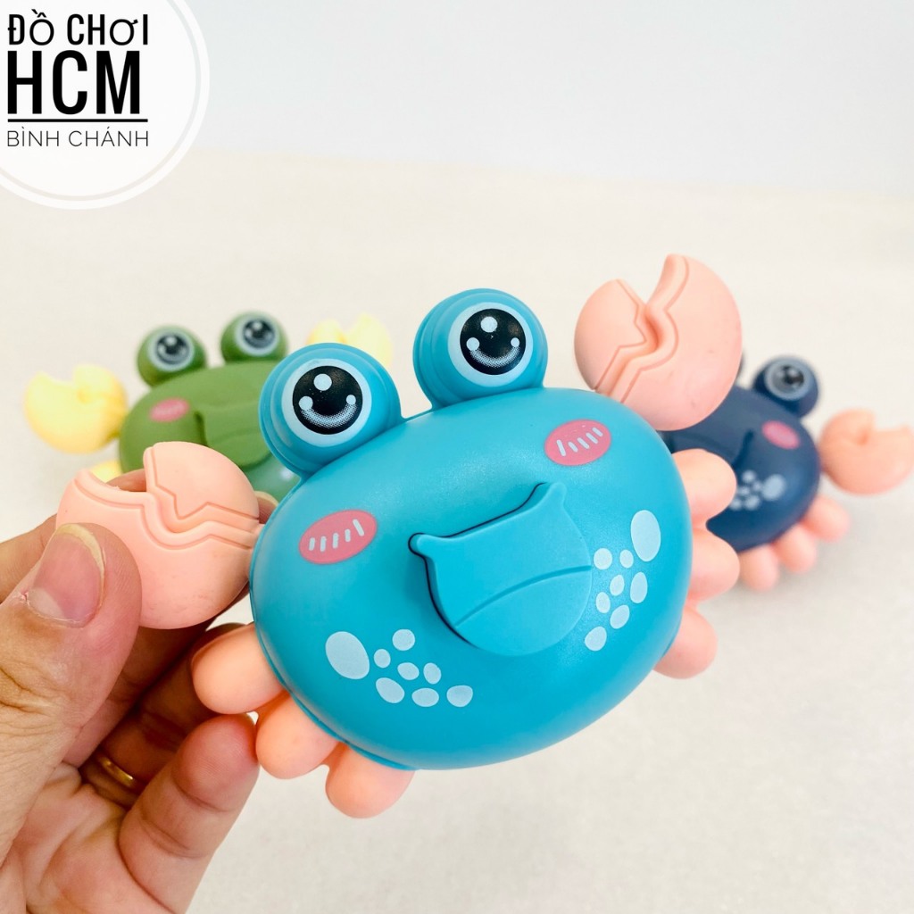 Đồ chơi trẻ em cua mini cót nhấn/ chạy cót cho bé yêu thích con vật, ấn đầu con cua, cua nhựa ấn cót