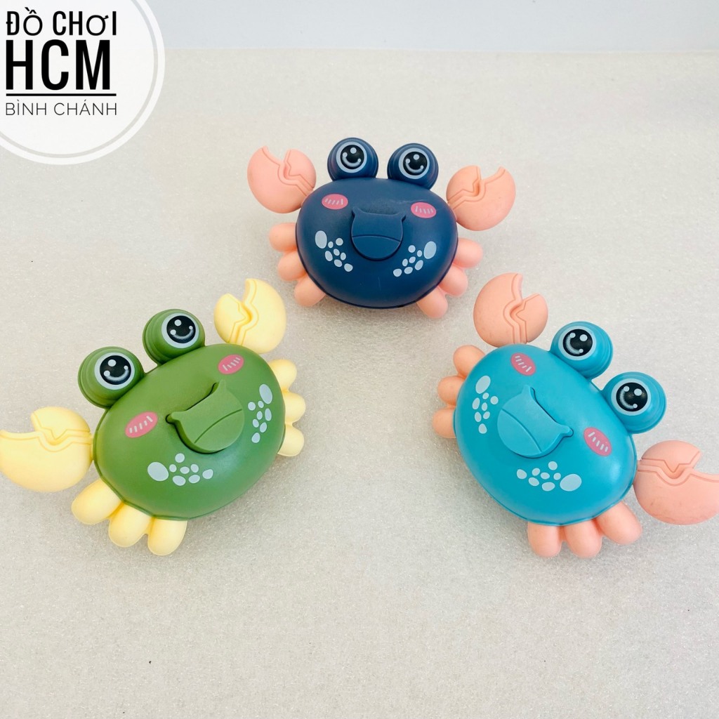 Đồ chơi trẻ em cua mini cót nhấn/ chạy cót cho bé yêu thích con vật, ấn đầu con cua, cua nhựa ấn cót