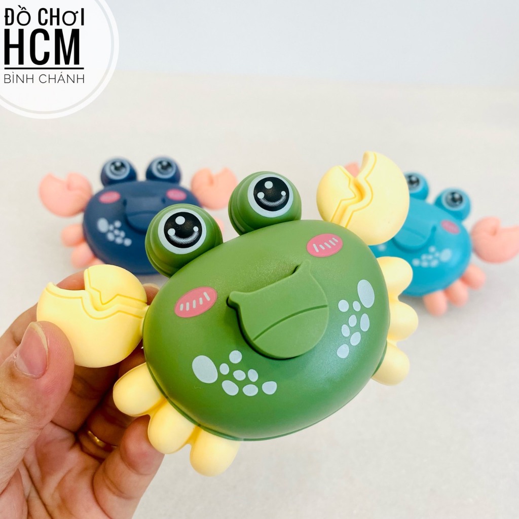 Đồ chơi trẻ em cua mini cót nhấn/ chạy cót cho bé yêu thích con vật, ấn đầu con cua, cua nhựa ấn cót