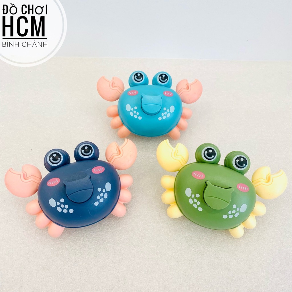 Đồ chơi trẻ em cua mini cót nhấn/ chạy cót cho bé yêu thích con vật, ấn đầu con cua, cua nhựa ấn cót