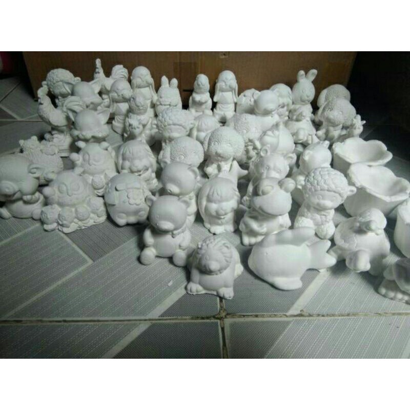 Lẻ 1 tượng thạch cao tô màu 5-6cm