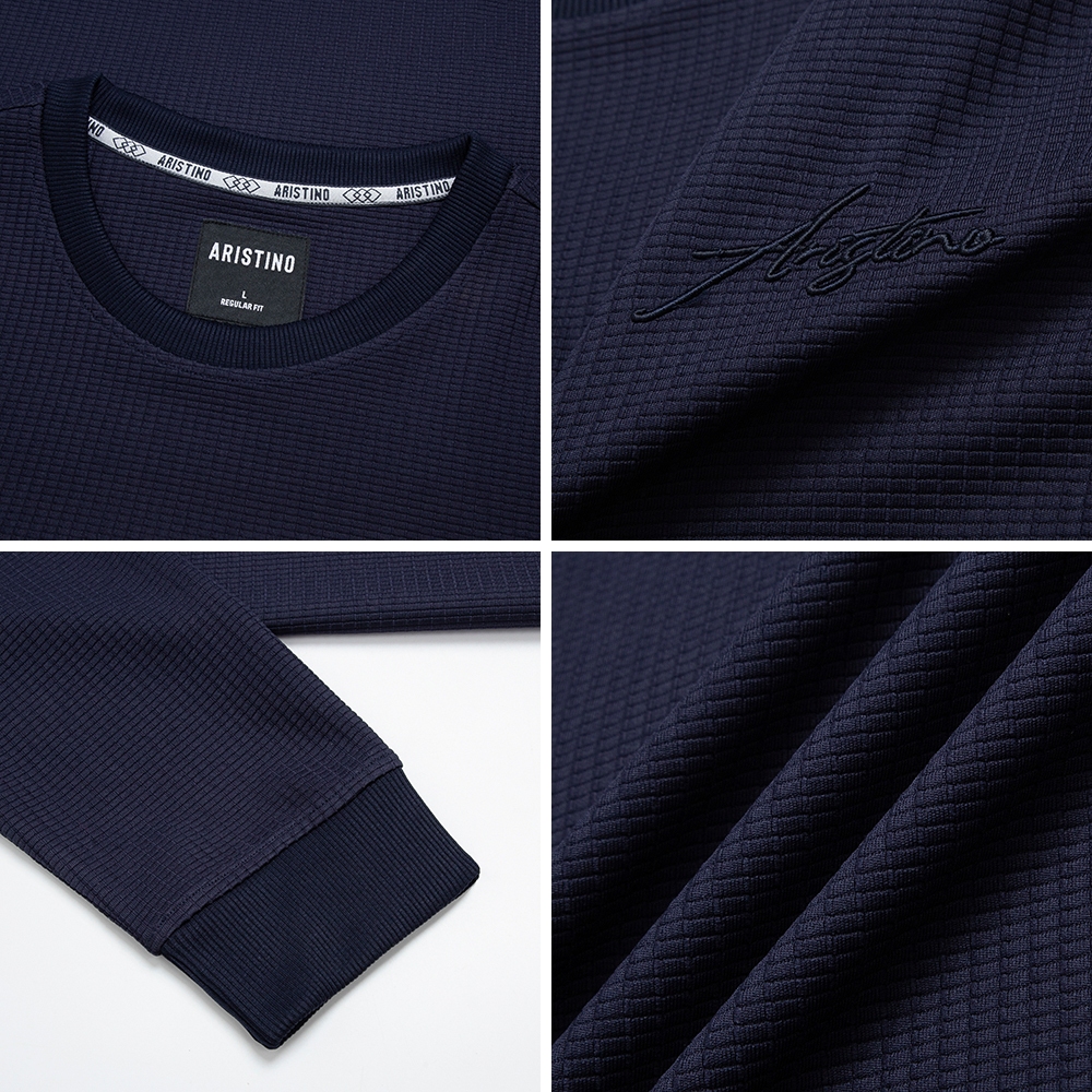 Áo thu đông nam ARISTINO chất liệu cao cấp, tay bo gấu năng động - ASW001W3