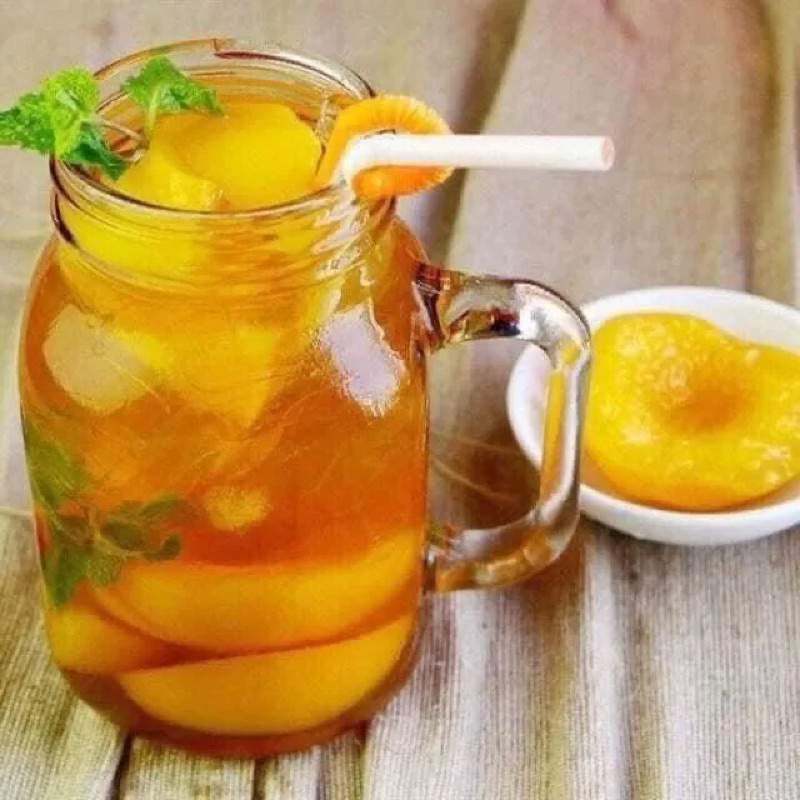 Đào Vàng Nong Woo Ngâm Yellow Peach Hàn Quốc 820g