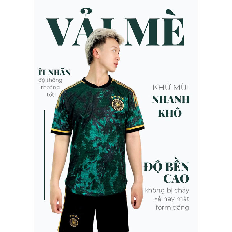 Quần áo bóng đá, đồ đá banh đội tuyển Đức vải mè cao cấp thoáng mát - VUA BÓNG ĐÁ