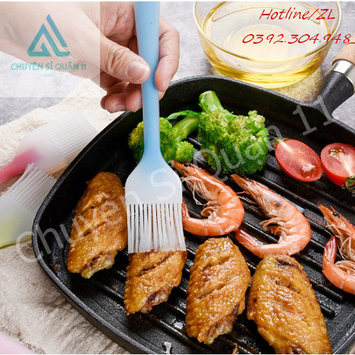 Cọ quét dầu bằng silicon chịu nhiệt  màu cầu vòng đẹp mắt, chổi quét dầu nướng bbq/quét gia vị an toàn