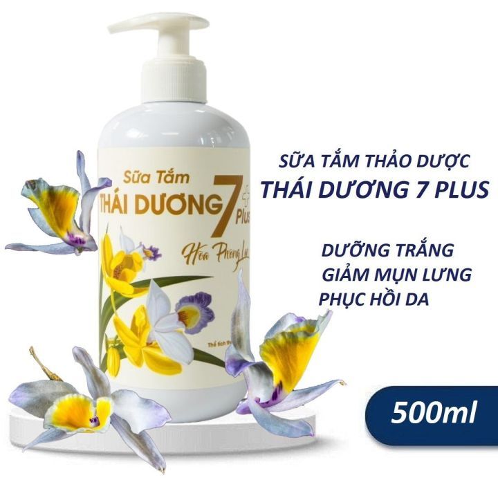 Sữa Tắm Thảo Dược Thái Dương 7 Plus Mới Hoa Phong Lan Giảm Mụn Lưng, Sạch Da- Sao Thái Dương