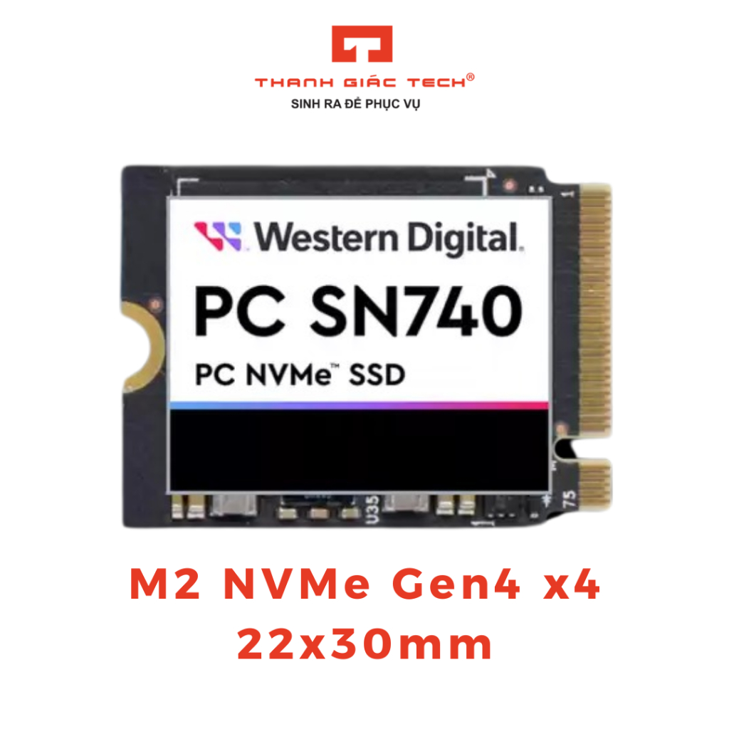 Ổ Cứng SSD Western Digital SN740 512GB / 1TB M2 2230 PCIe Gen 4.0 Chuyên Nâng Cấp Surface Pro - Bảo Hành 1 Năm