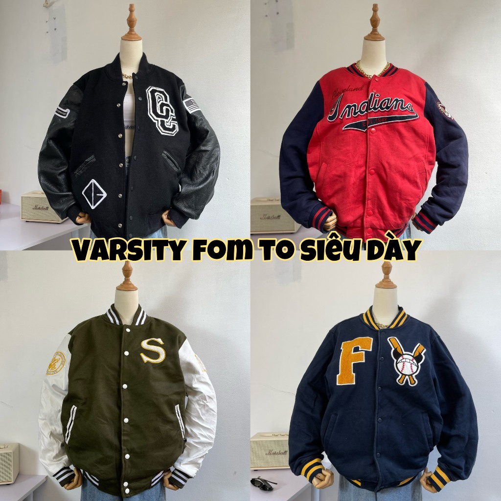 VARSITY JACKET /ÁO KHOÁC 2HAND/ ÁO KHOÁC BÓNG CHÀY/ BOMBER ĐƯỢC CHỌN MẪU