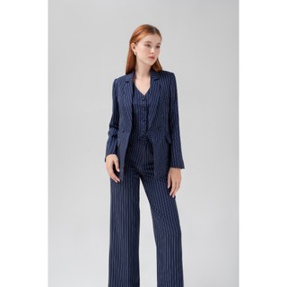 [Walenty] (Tách set) Blazer nữ cao cấp và Quần đứng sọc xanh navy, chuẩn phom tôn dáng