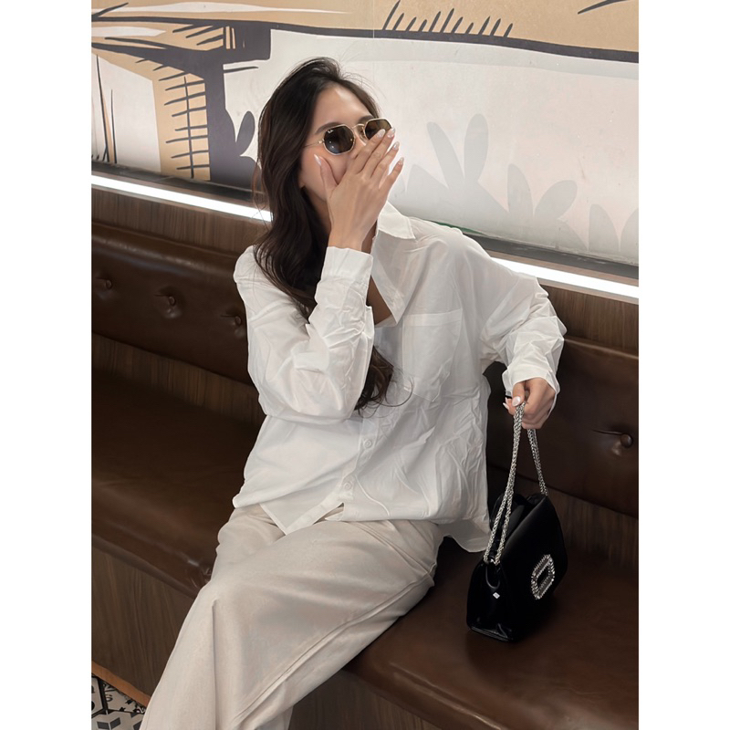 Áo Sơmi - Trơn - 1 Túi - Tay Dài