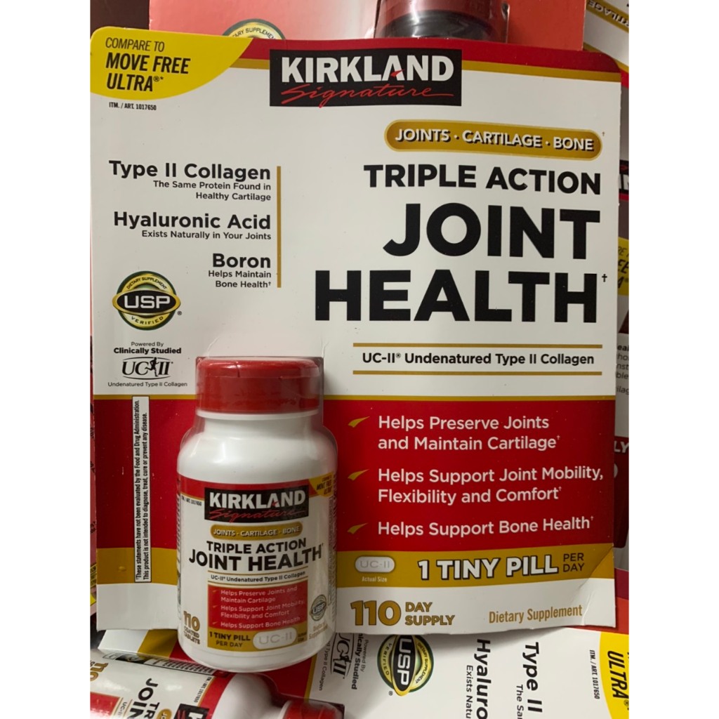 Kirkland Signature Triple Action Joint Health 110 viên bổ khớp joint health collagen Mỹ