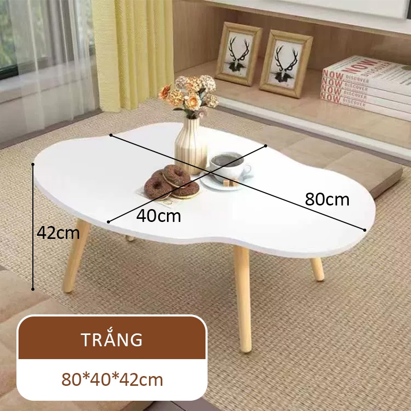 Bàn Trà Gỗ Hình Đám Mây Bàn Trà Phòng Khách Đám Mây 1 - 2 Tầng Thiết Kế Vân Gỗ Sáng Tinh Tế
