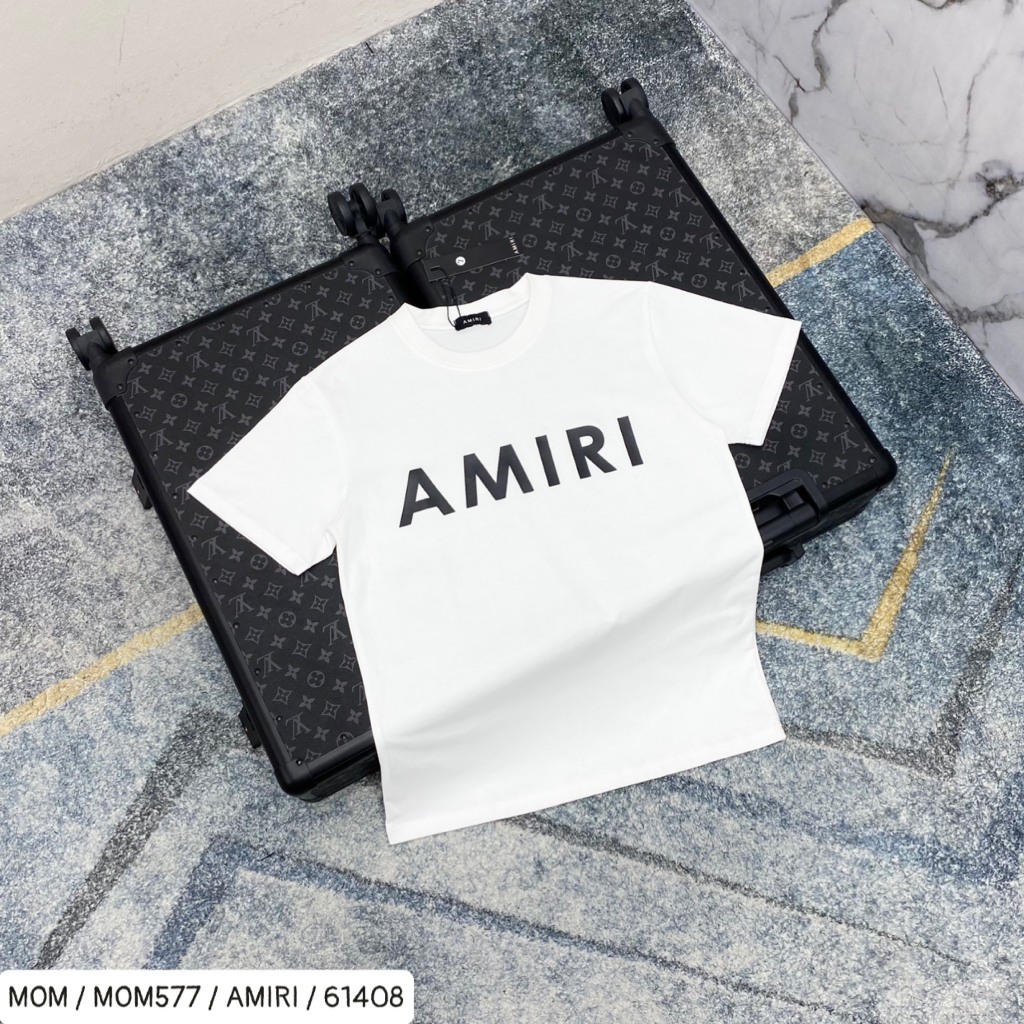 Áo thun nam nữ AMĨRI họa tiết in đơn giản siêu đẹp - áo phông cotton co dãn đẹp