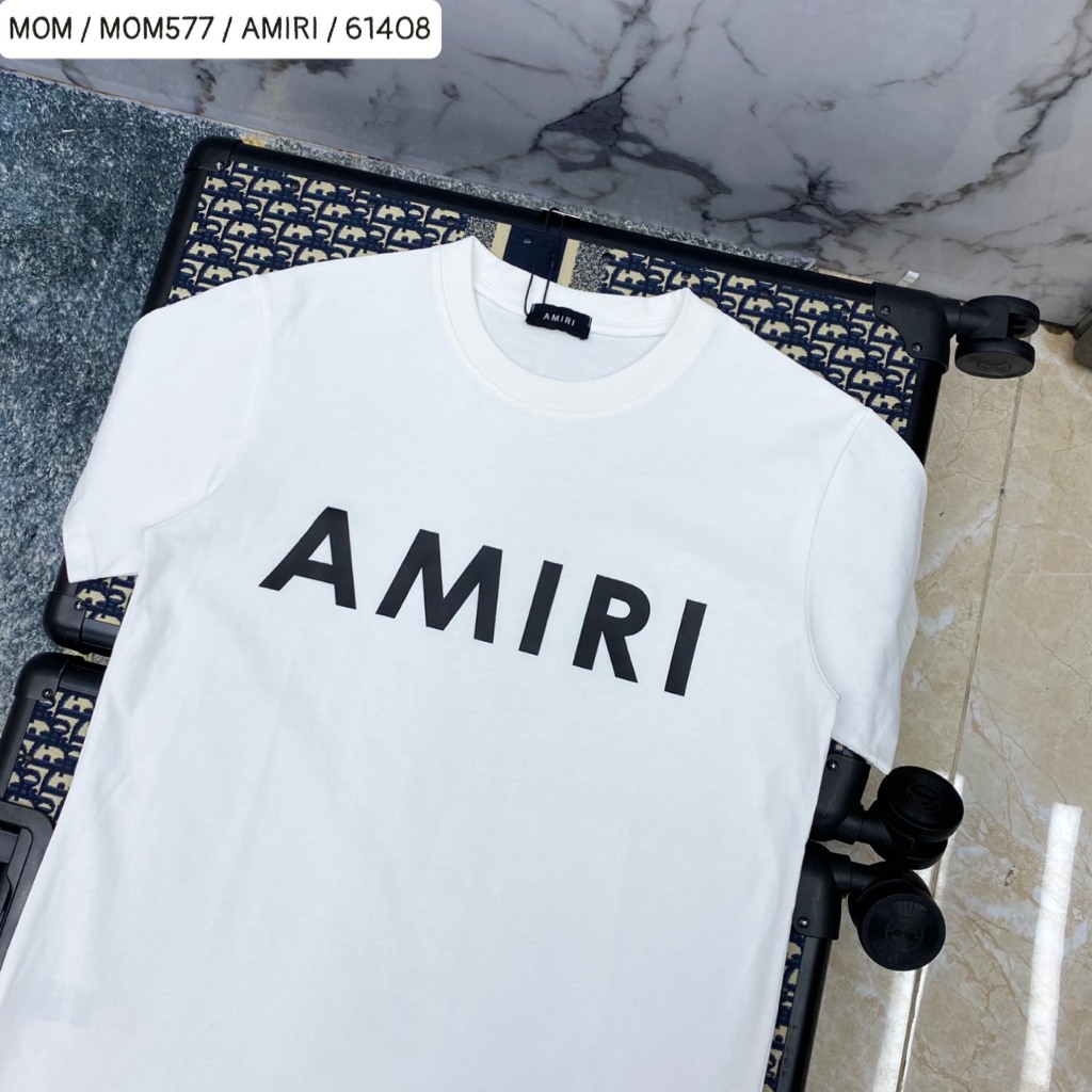 Áo thun nam nữ AMĨRI họa tiết in đơn giản siêu đẹp - áo phông cotton co dãn đẹp