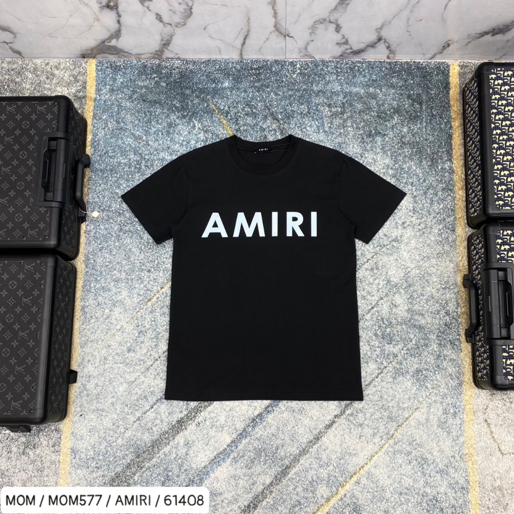 Áo thun nam nữ AMĨRI họa tiết in đơn giản siêu đẹp - áo phông cotton co dãn đẹp