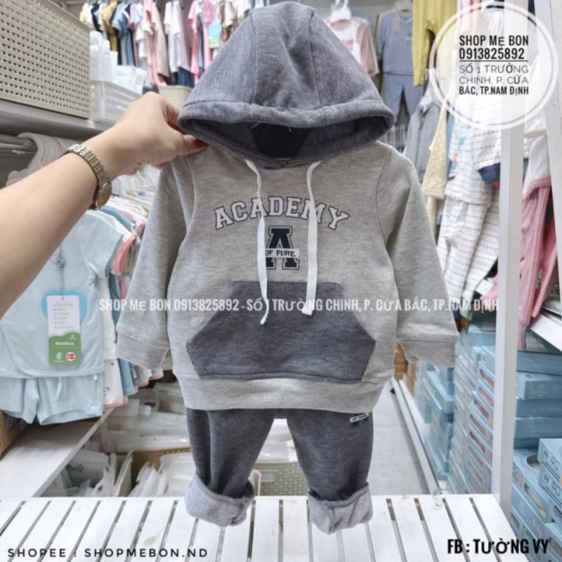 Bộ nỉ hoodie Dokma 9-36M