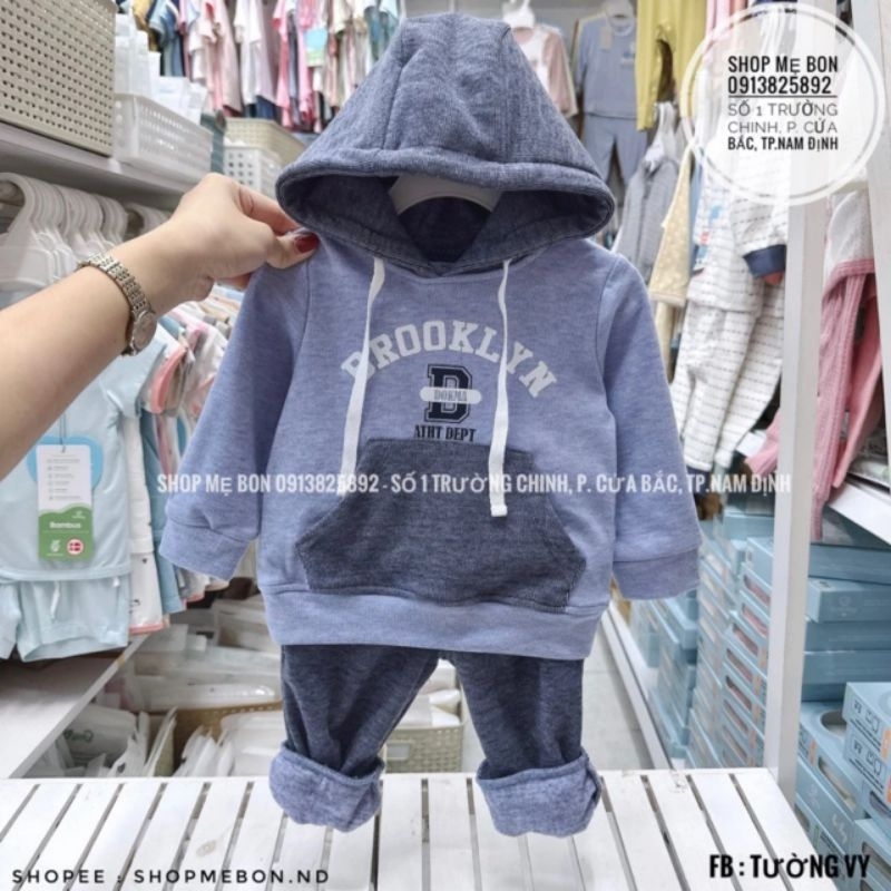 Bộ nỉ hoodie Dokma 9-36M
