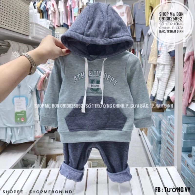 Bộ nỉ hoodie Dokma 9-36M